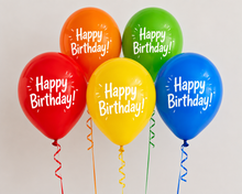 Load image into Gallery viewer, Happy Birthday Printed Latex Balloons