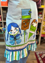 Load image into Gallery viewer, Vintage 1962 | Blue & White Striped Anthropomorphic Apron