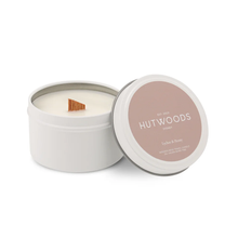 Load image into Gallery viewer, Cha Cha Chocolate Hutwoods Lychee &amp; Peony Candle Travel Tin
