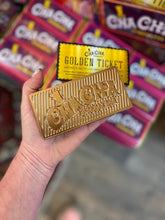 Load image into Gallery viewer, Cha Cha Chocolate Wonka Bar Ticket & Golden bar