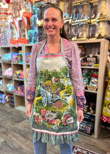 Load image into Gallery viewer, Vintage 1960's | Teal Irish Flower Cart Apron
