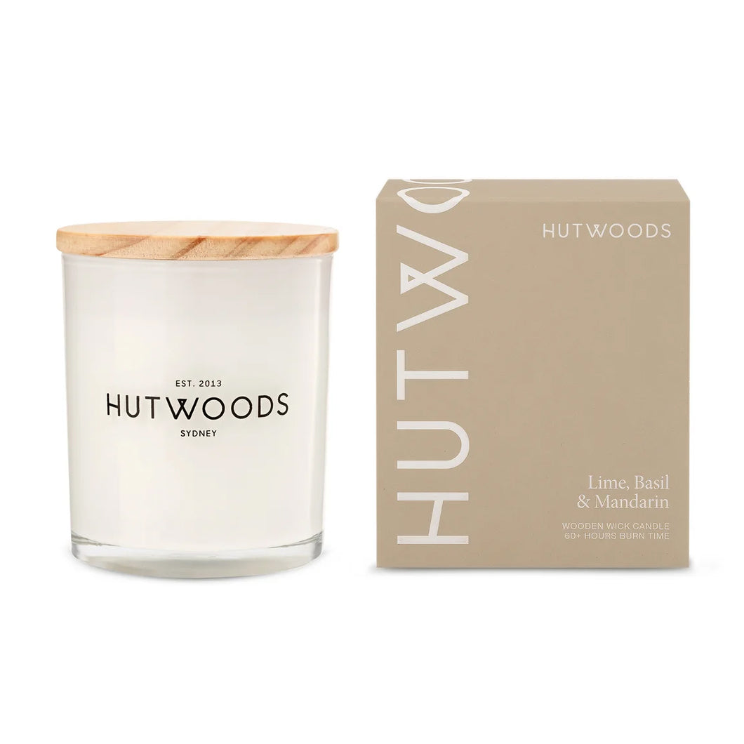 Cha Cha Chocolate Hutwoods Lime Basil & Mandarin Candle