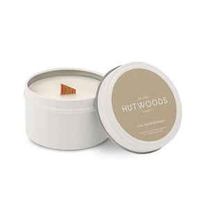 Cha Cha Chocolate Hutwoods Lime Basil & Mandarin Candle Travel Tin