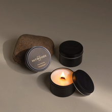 Load image into Gallery viewer, Cha Cha Chocolate Hutwoods Thyme &amp; Olive Leaf Candle Luxury Travel Tin
