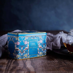 New Vintage Tea Tin Teal