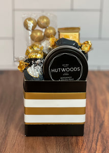 Hutwoods Candle and Kokopod Gold Dusted Macadamia Nuts