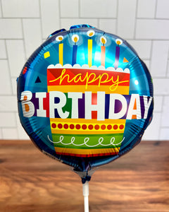 Air Inflated Balloon - Happy Birthday Cake