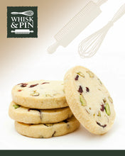Load image into Gallery viewer, Whisk &amp; Pin Pistachio &amp; Cranberry Shortbread Cookies
