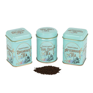 Vintage Victorian Mini Tea Tin Set of 3