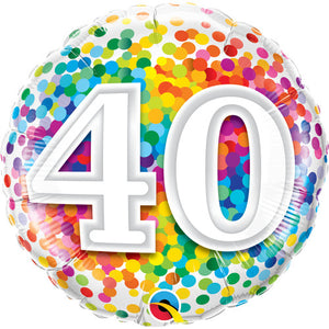 40th Milestone Birthday Foil Balloon