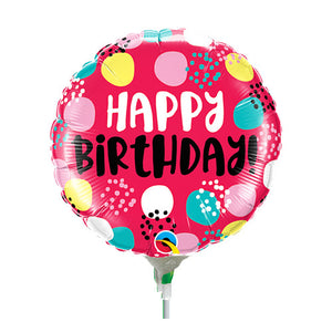 Happy Birthday Pink Bright Mini Balloon