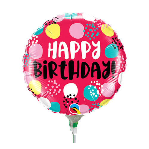 Happy Birthday Pink Bright Mini Balloon