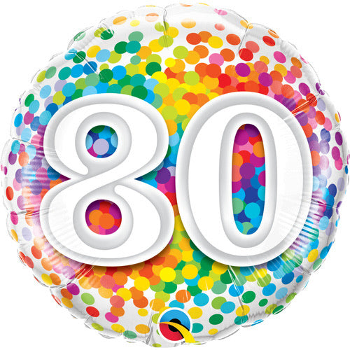 80th Milestone Birthday Foil Balloon
