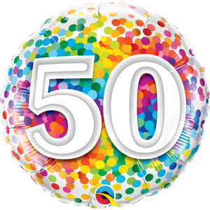 50th Milestone Birthday Foil Balloon