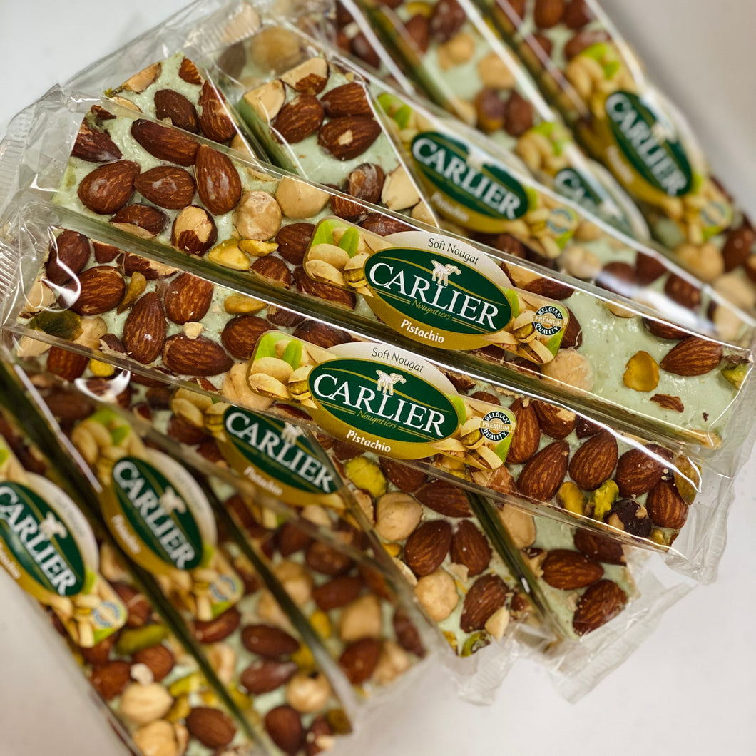 Carlier Deluxe Nougat Bar Pistachio & Almond