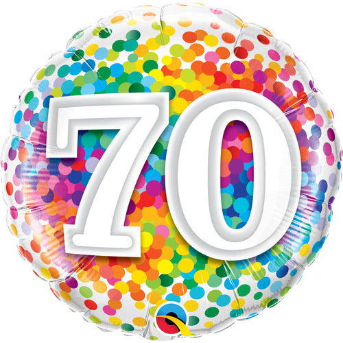 70th Milestone Birthday Foil Balloon