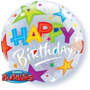 Happy Birthday Star Bubble Balloon
