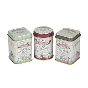 English Tea Party Mini Tin Set of 3