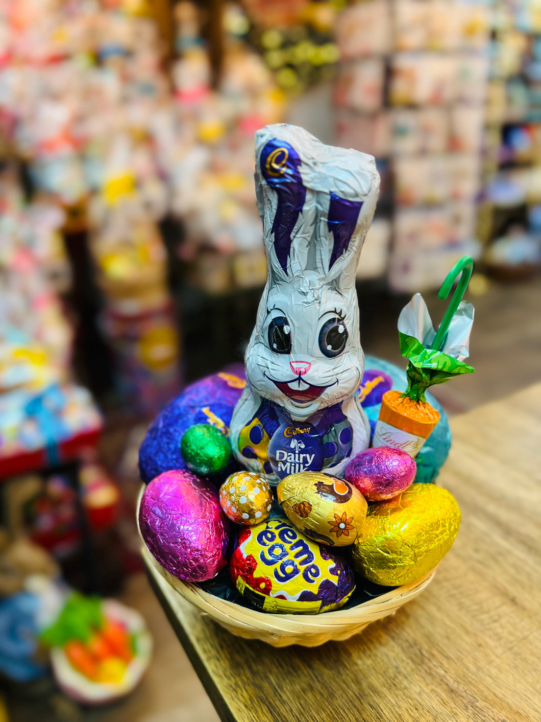 Cadbury Bunny Basket with Chocolate Eggs Large