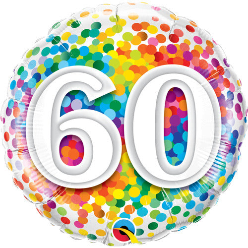 60th Milestone Birthday Foil Balloon