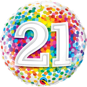 21st Milestone Birthday Foil Balloon